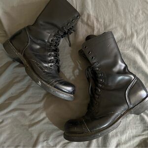Vintage CORCORAN Military Combat Field Jump BOOTS with YKK SIDE ZIPPERS Size 10